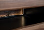GINER Y COLOMER Meuble TV en bois d'acacia naturel et noir avec 3 tiroirs